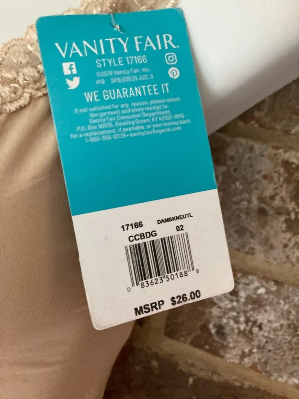 Vanity Fair Spin Cami New With Tags Size Small Color neutral